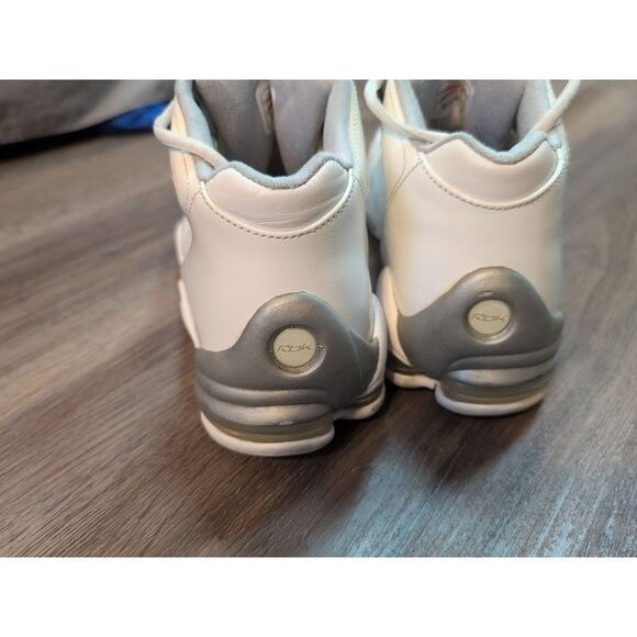 Old School Reebok Shoes RB 607 PYE 4-168549 Basketball 11 White Silver Vtg Rare